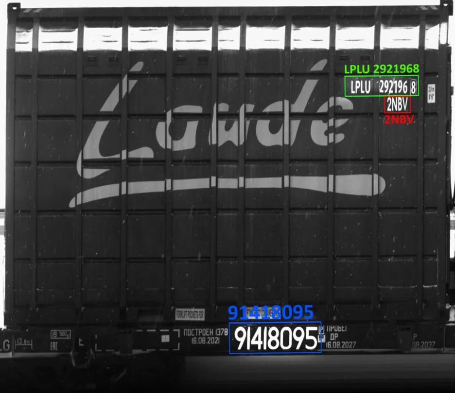 Wagon Train Cargo Container Code Recognition